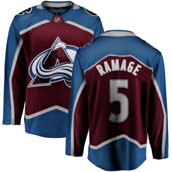 Youth Colorado Avalanche 5 Rob Ramage Fanatics Branded Maroon Home Breakaway NHL Jersey