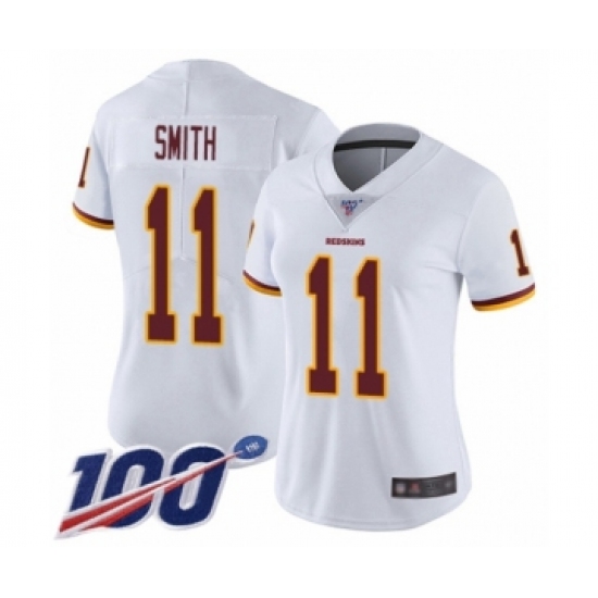 Women's Washington Redskins 11 Alex Smith White Vapor Untouchable Limited Player 100th Season Football Jersey