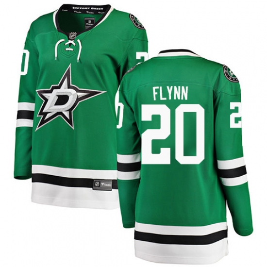 Women's Dallas Stars 20 Brian Flynn Authentic Green Home Fanatics Branded Breakaway NHL Jersey