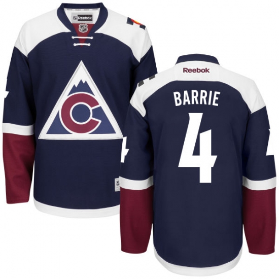 Women's Reebok Colorado Avalanche 4 Tyson Barrie Authentic Blue Third NHL Jersey