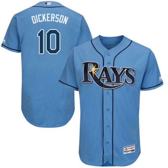 Men's Majestic Tampa Bay Rays 10 Corey Dickerson Alternate Columbia Flexbase Authentic Collection MLB Jersey