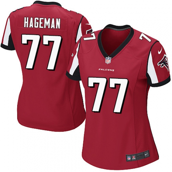 Women's Nike Atlanta Falcons 77 Ra'Shede Hageman Game Red Team Color NFL Jersey