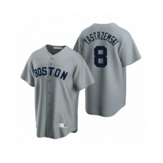 Youth Boston Red Sox 8 Carl Yastrzemski Nike Gray Cooperstown Collection Road Jersey