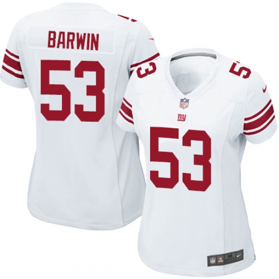 Women's Nike New York Giants 53 Connor Barwin Game White NFL Jersey