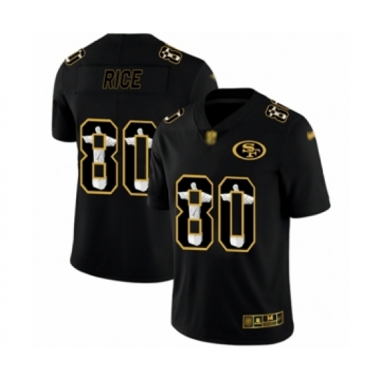 Men's San Francisco 49ers 80 Jerry Rice Black Jesus Faith Limited Football Jersey