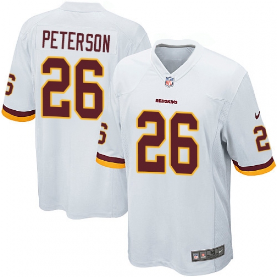 Men's Nike Washington Redskins 26 Adrian Peterson Game White NFL Jersey