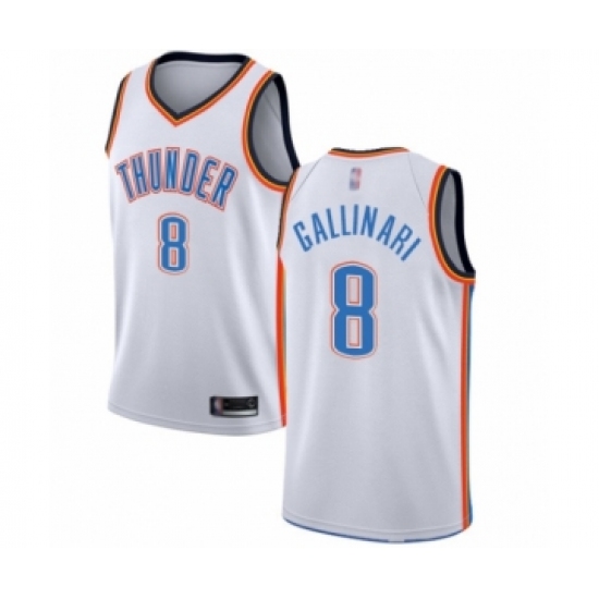 Women's Oklahoma City Thunder 8 Danilo Gallinari Swingman White Basketball Jersey - Association Edition