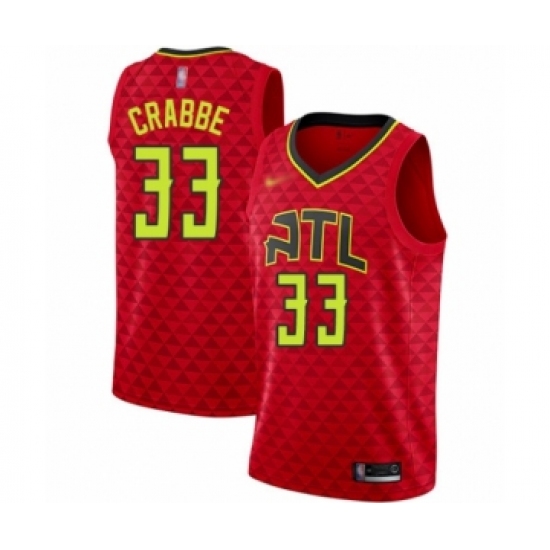 Women's Atlanta Hawks 33 Allen Crabbe Authentic Red Basketball Jersey Statement Edition