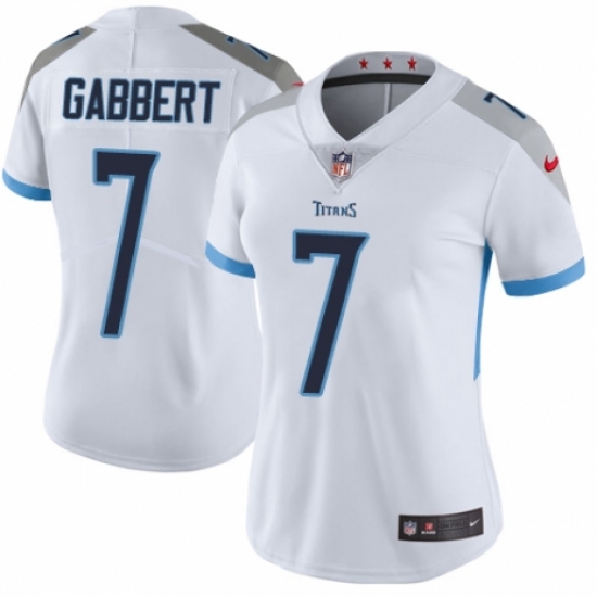 Women's Nike Tennessee Titans 7 Blaine Gabbert White Vapor Untouchable Elite Player NFL Jersey