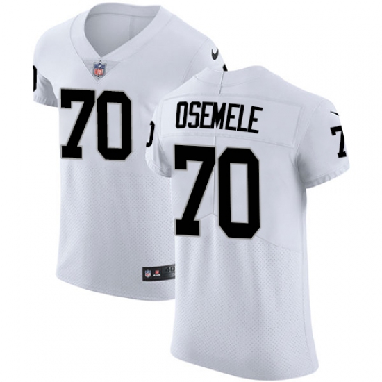 Men's Nike Oakland Raiders 70 Kelechi Osemele White Vapor Untouchable Elite Player NFL Jersey