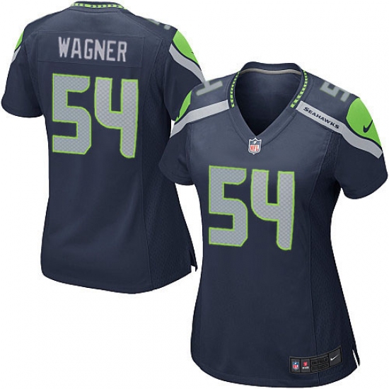 Women's Nike Seattle Seahawks 54 Bobby Wagner Game Steel Blue Team Color NFL Jersey