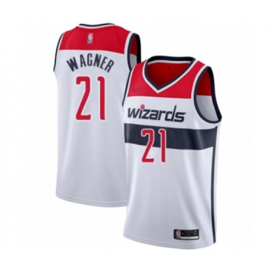 Women's Washington Wizards 21 Moritz Wagner Swingman White Basketball Jersey - Association Edition