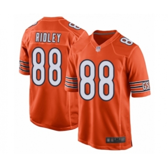 Men's Chicago Bears 88 Riley Ridley Game Orange Alternate Football Jersey