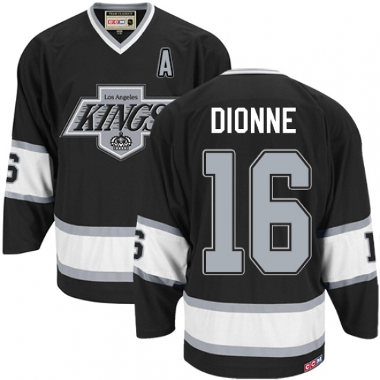 Men's CCM Los Angeles Kings 16 Marcel Dionne Premier Black Throwback NHL Jersey