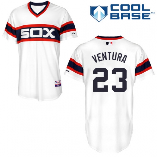 Men's Majestic Chicago White Sox 23 Robin Ventura Replica White 2013 Alternate Home Cool Base MLB Jersey