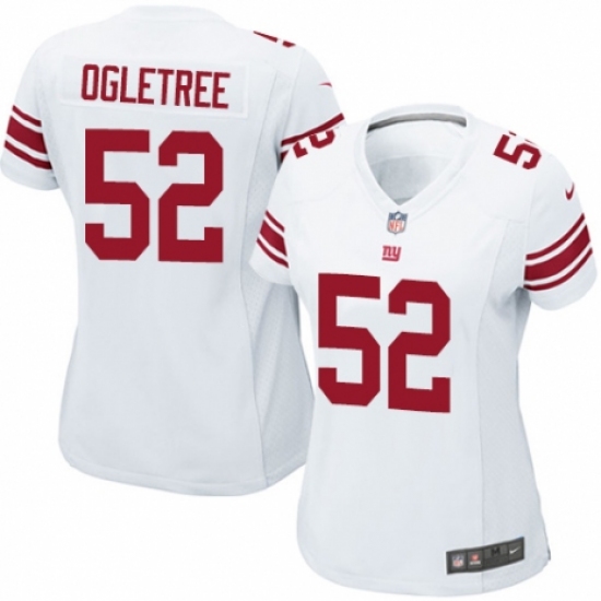 Women's Nike New York Giants 52 Alec Ogletree Game White NFL Jersey