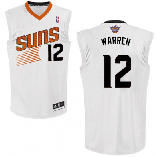 Men's Adidas Phoenix Suns 12 T.J. Warren Authentic White Home NBA Jersey