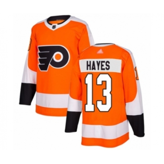 Youth Philadelphia Flyers 13 Kevin Hayes Authentic Orange Home Hockey Jersey