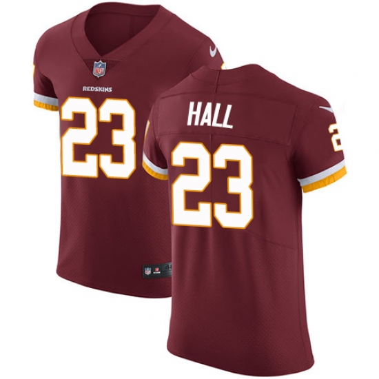 Men's Nike Washington Redskins 23 DeAngelo Hall Elite Burgundy Red Team Color NFL Jersey