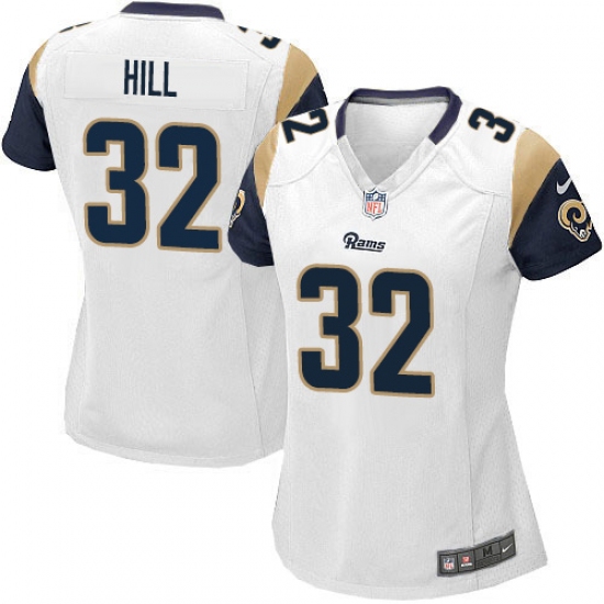 Women's Nike Los Angeles Rams 32 Troy Hill Game White NFL Jersey