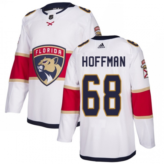 Youth Adidas Florida Panthers 68 Mike Hoffman Authentic White Away NHL Jersey