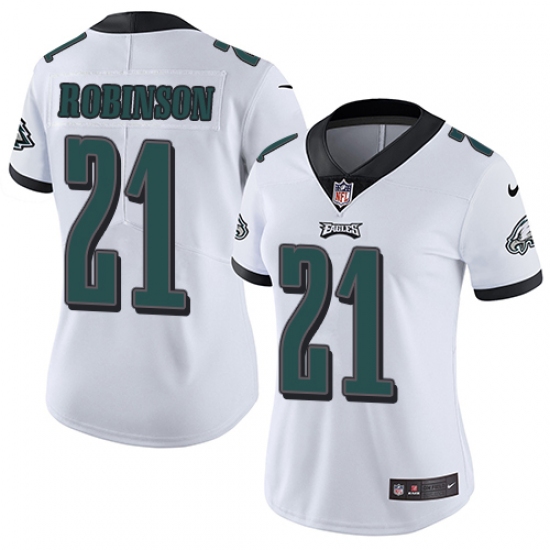 Women's Nike Philadelphia Eagles 21 Patrick Robinson White Vapor Untouchable Limited Player NFL Jersey