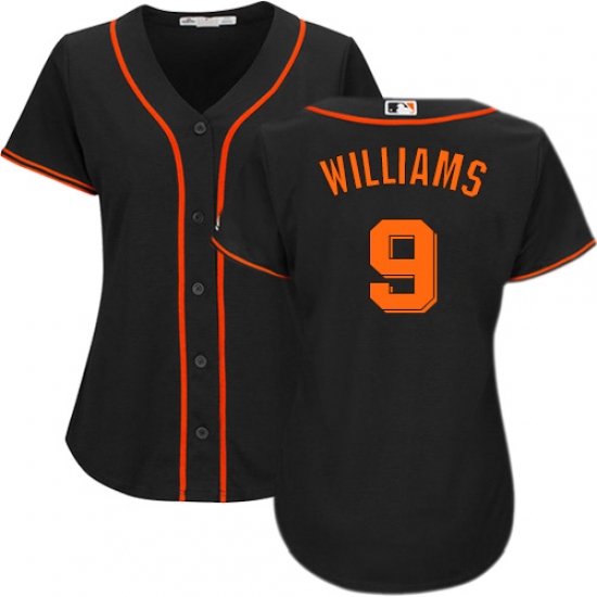 Women's Majestic San Francisco Giants 9 Matt Williams Authentic Black Alternate Cool Base MLB Jersey