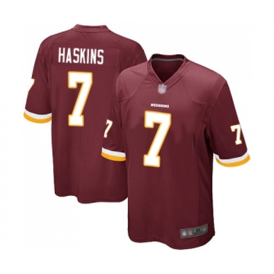 Men's Washington Redskins 7 Dwayne Haskins Game Burgundy Red Team Color Football Jersey