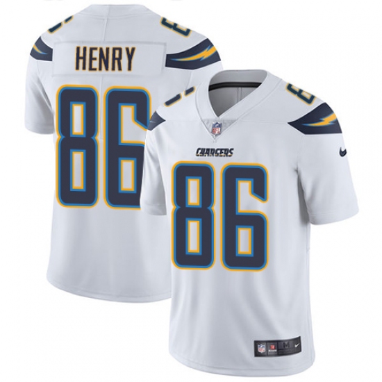 Youth Nike Los Angeles Chargers 86 Hunter Henry Elite White NFL Jersey