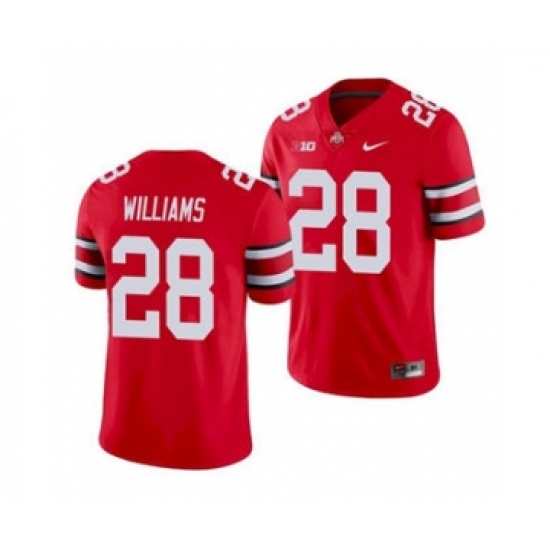 Men's Ohio State Buckeyes Miyan Williams 28 Scarlet Game Football Jersey