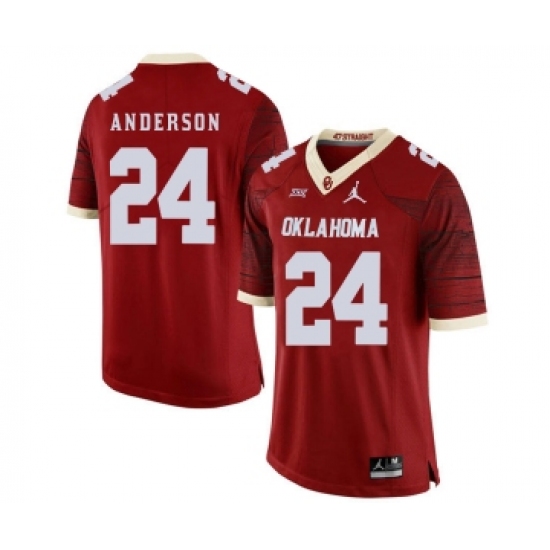 Oklahoma Sooners 24 Rodney Anderson Red 47 Game Winning Streak College Football Jersey