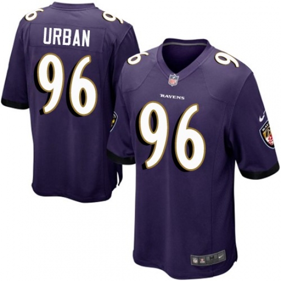 Men's Nike Baltimore Ravens 96 Brent Urban Game Purple Team Color NFL Jersey