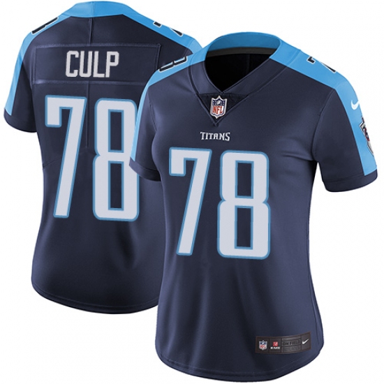 Women's Nike Tennessee Titans 78 Curley Culp Elite Navy Blue Alternate NFL Jersey