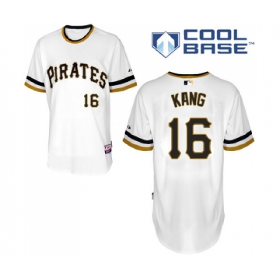 Men's Pittsburgh Pirates 16 Jung-ho Kang Authentic White Alternate 2 Cool Base Baseball Jersey