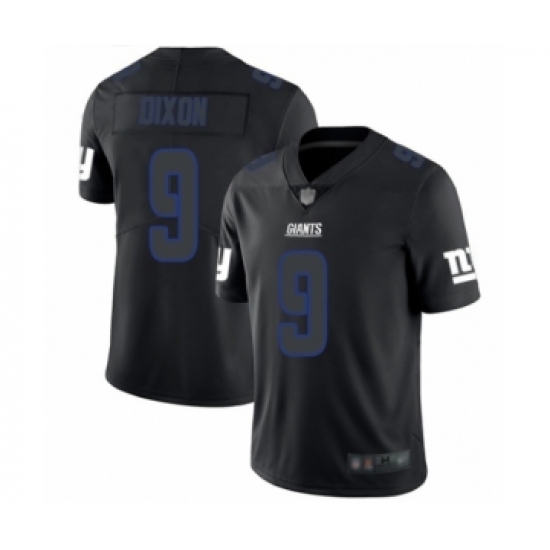 Men's New York Giants 9 Riley Dixon Limited Black Rush Impact Football Jersey