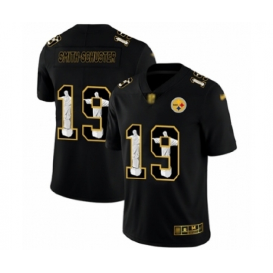 Men's Pittsburgh Steelers 19 JuJu Smith-Schuster Black Jesus Faith Limited Player Football Jersey