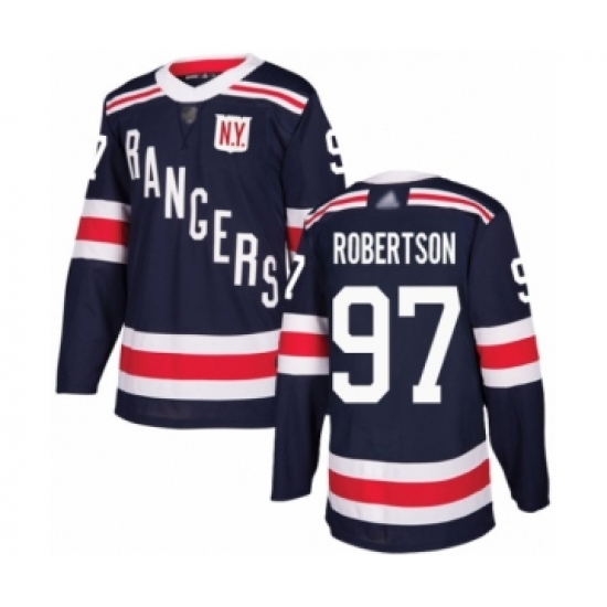 Men's New York Rangers 97 Matthew Robertson Authentic Navy Blue 2018 Winter Classic Hockey Jersey