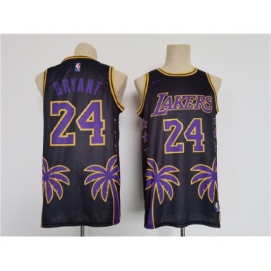 Men's Los Angeles Lakers 24 Kobe Bryant Black Throwback basketball Jersey