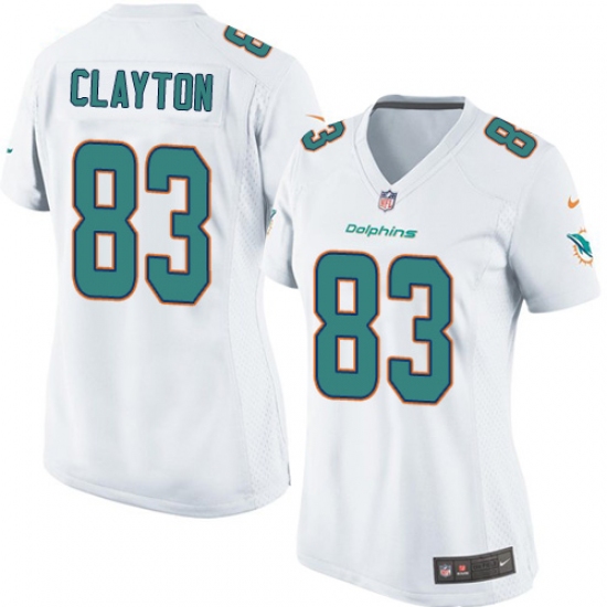 Women's Nike Miami Dolphins 83 Mark Clayton Game White NFL Jersey