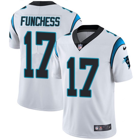 Youth Nike Carolina Panthers 17 Devin Funchess White Vapor Untouchable Limited Player NFL Jersey