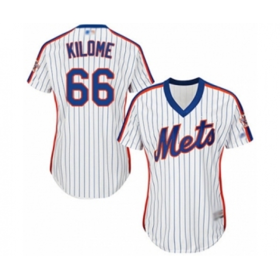 Women's New York Mets 66 Franklyn Kilome Authentic White Alternate Cool Base Baseball Player Jersey