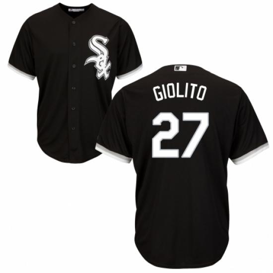 Men's Majestic Chicago White Sox 27 Lucas Giolito Replica Black Alternate Home Cool Base MLB Jersey