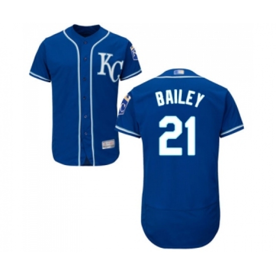 Men's Kansas City Royals 21 Homer Bailey Royal Blue Alternate Flex Base Authentic Collection Baseball Jersey