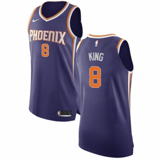 Men's Nike Phoenix Suns 8 George King Authentic Purple NBA Jersey - Icon Edition