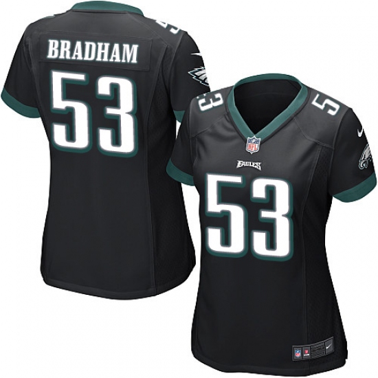 Women's Nike Philadelphia Eagles 53 Nigel Bradham Game Black Alternate NFL Jersey