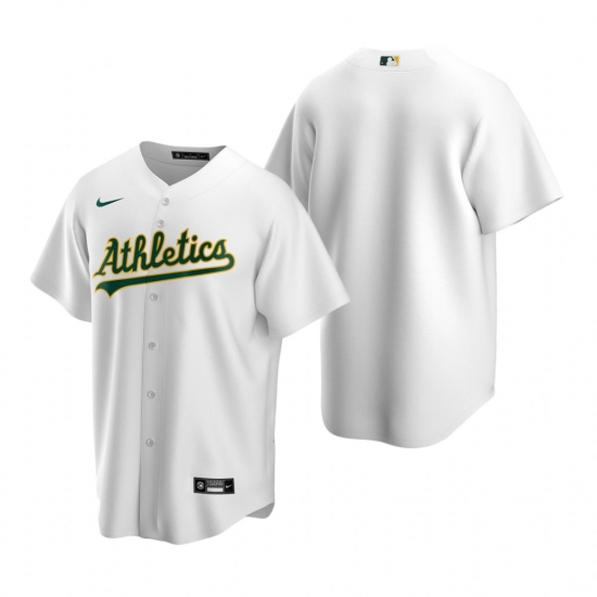 Men's Nike Oakland Athletics Blank White Home Stitched Baseball Jersey