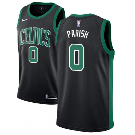 Men's Adidas Boston Celtics 0 Robert Parish Authentic Black NBA Jersey - Statement Edition