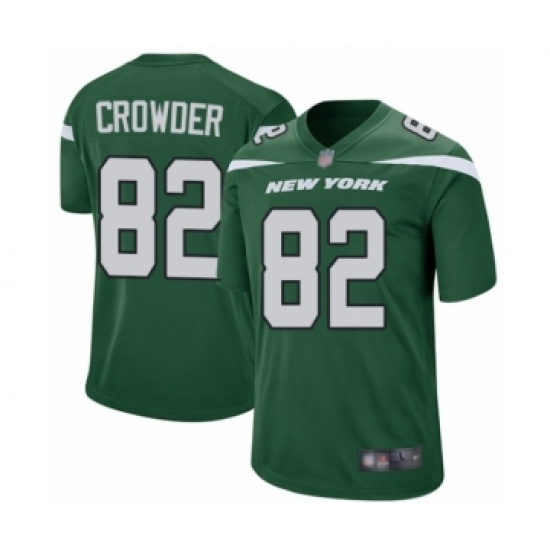 Men's New York Jets 82 Jamison Crowder Game Green Team Color Football Jersey