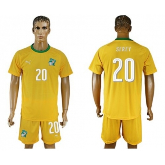 Cote d'lvoire 20 Serey Home Soccer Country Jersey