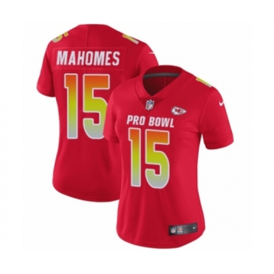 Women's Nike Kansas City Chiefs 15 Patrick Mahomes II Limited Red AFC 2019 Pro Bowl NFL Jersey